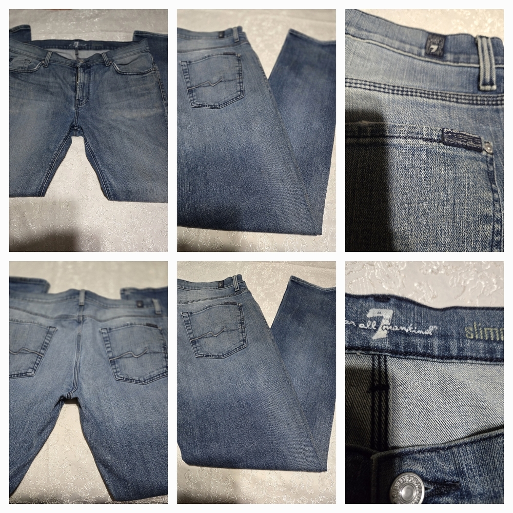 7FOR ALL MANKIND SLIMMY DENIM JEANS 36